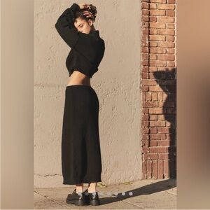 Free People Black Maxi Skirt
